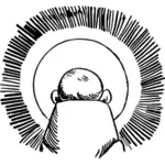 Image vectorielle de Saint Anthony de Padoue de dos